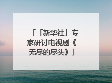 「新华社」专家研讨电视剧《无尽的尽头》