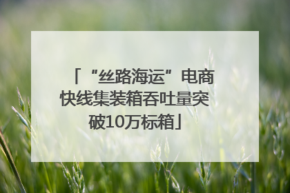 “丝路海运”电商快线集装箱吞吐量突破10万标箱