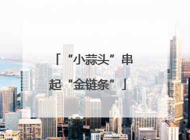 “小蒜头”串起“金链条”