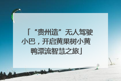 “贵州造”无人驾驶小巴，开启黄果树小黄鸭漂流智慧之旅