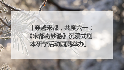 穿越宋都，共度六一：《宋都奇妙游》沉浸式剧本研学活动圆满举办