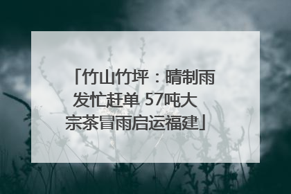 竹山竹坪：晴制雨发忙赶单 57吨大宗茶冒雨启运福建