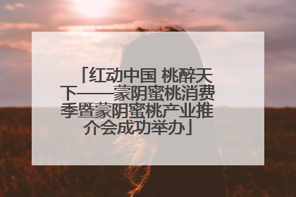 红动中国 桃醉天下——蒙阴蜜桃消费季暨蒙阴蜜桃产业推介会成功举办