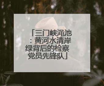 三门峡渑池：黄河水清岸绿背后的检察党员先锋队