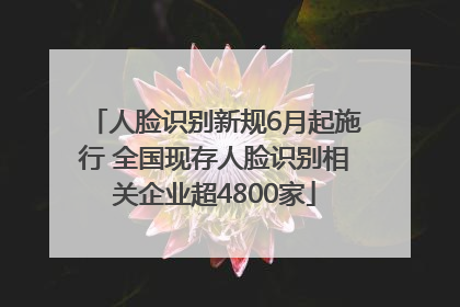 人脸识别新规6月起施行 全国现存人脸识别相关企业超4800家