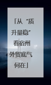 从“质升量稳” 看宿州外贸底气何在