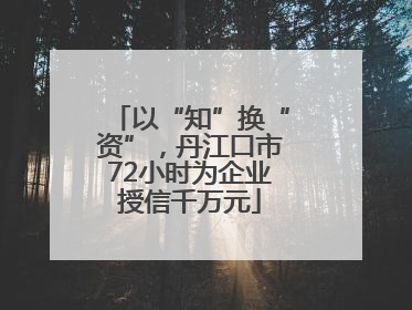 以“知”换“资”，丹江口市72小时为企业授信千万元