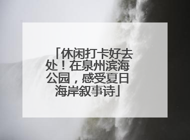 休闲打卡好去处！在泉州滨海公园，感受夏日海岸叙事诗