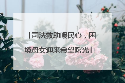 司法救助暖民心，困境母女迎来希望曙光