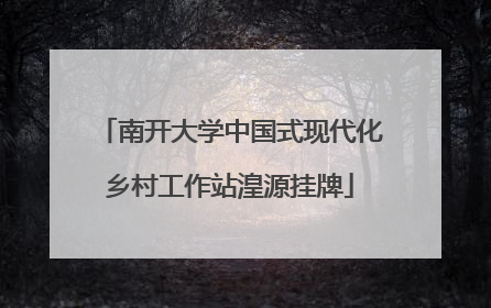 南开大学中国式现代化乡村工作站湟源挂牌
