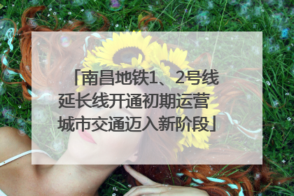 南昌地铁1、2号线延长线开通初期运营 城市交通迈入新阶段