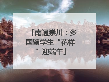 南通崇川：多国留学生“花样”迎端午