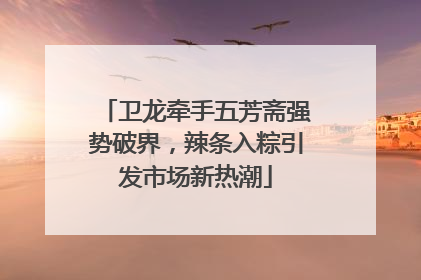 卫龙牵手五芳斋强势破界，辣条入粽引发市场新热潮