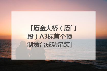 厦金大桥（厦门段）A3标首个预制墩台成功吊装