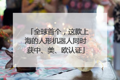 全球首个，这款上海的人形机器人同时获中、美、欧认证