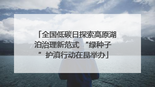 全国低碳日探索高原湖泊治理新范式 “绿种子”护滇行动在昆举办