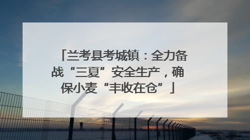 兰考县考城镇：全力备战“三夏”安全生产，确保小麦“丰收在仓”