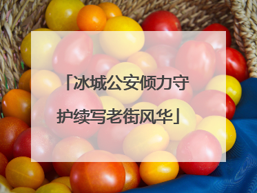 冰城公安倾力守护续写老街风华
