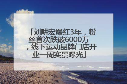 刘畊宏爆红3年，粉丝首次跌破6000万，线下运动品牌门店开业一周实景曝光
