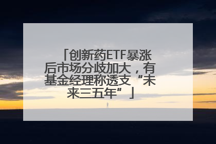 创新药ETF暴涨后市场分歧加大，有基金经理称透支“未来三五年”