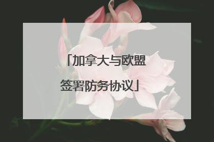 加拿大与欧盟签署防务协议