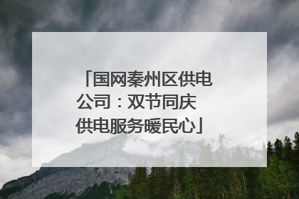 国网秦州区供电公司：双节同庆 供电服务暖民心