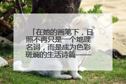 在她的画笔下，日照不再只是一个地理名词，而是成为色彩斑斓的生活诗篇——一位“90后”女孩对日照的深情告白