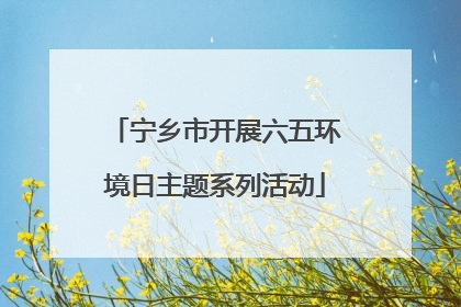宁乡市开展六五环境日主题系列活动