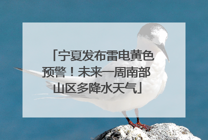 宁夏发布雷电黄色预警！未来一周南部山区多降水天气
