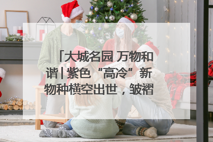 大城名园 万物和谐│紫色“高冷”新物种横空出世，皱褶叶片暗藏进化密码