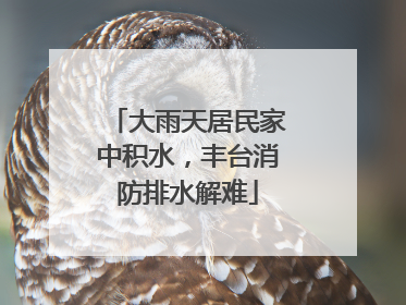 大雨天居民家中积水，丰台消防排水解难
