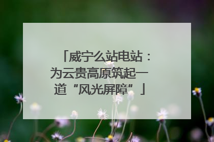 威宁么站电站：为云贵高原筑起一道“风光屏障”