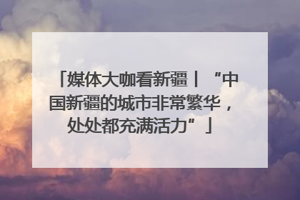 媒体大咖看新疆丨“中国新疆的城市非常繁华，处处都充满活力”