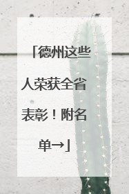 德州这些人荣获全省表彰！附名单→