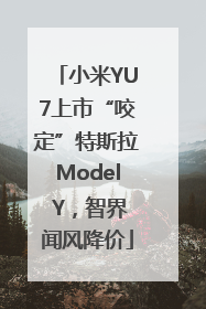 小米YU7上市“咬定”特斯拉Model Y，智界闻风降价