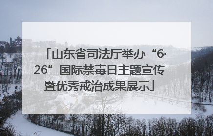 山东省司法厅举办“6·26”国际禁毒日主题宣传暨优秀戒治成果展示