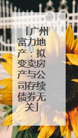 广州富力地产：拟变卖房产与公司存续债券无关