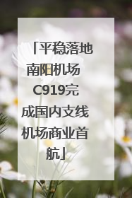 平稳落地南阳机场 C919完成国内支线机场商业首航