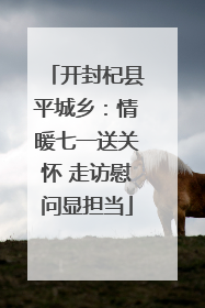 开封杞县平城乡：情暖七一送关怀 走访慰问显担当