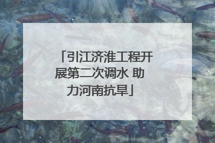 引江济淮工程开展第二次调水 助力河南抗旱