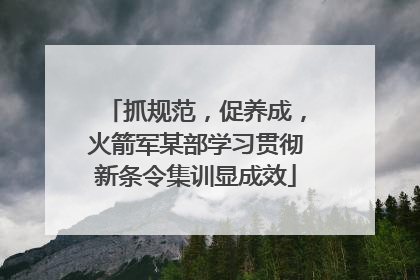 抓规范，促养成，火箭军某部学习贯彻新条令集训显成效