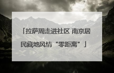 拉萨周走进社区 南京居民藏地风情“零距离”