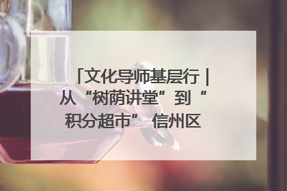 文化导师基层行｜从“树荫讲堂”到“积分超市” 信州区基层治理有实招