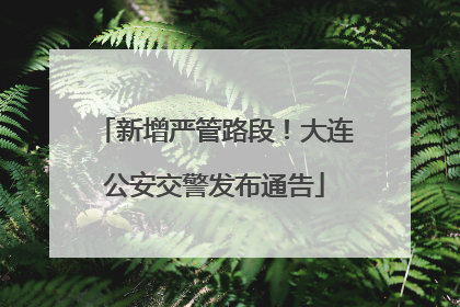 新增严管路段！大连公安交警发布通告