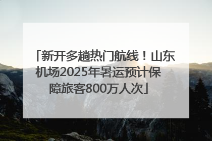 新开多趟热门航线！山东机场2025年暑运预计保障旅客800万人次