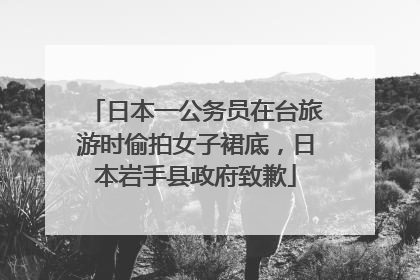 日本一公务员在台旅游时偷拍女子裙底，日本岩手县政府致歉