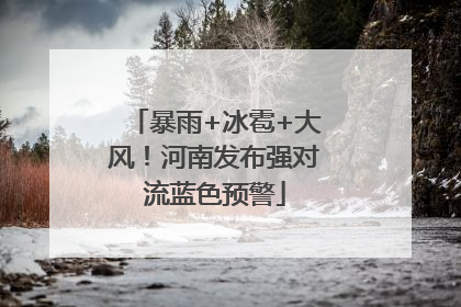 暴雨+冰雹+大风！河南发布强对流蓝色预警