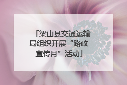 梁山县交通运输局组织开展“路政宣传月”活动