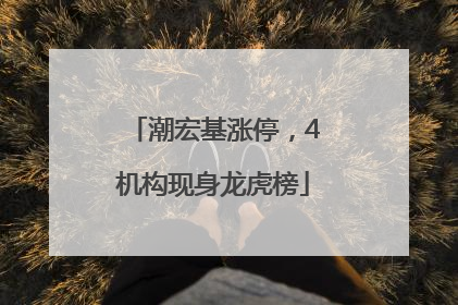 潮宏基涨停，4机构现身龙虎榜