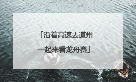 沿着高速去道州 一起来看龙舟赛
